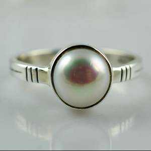 925 Sterling Silver Freshwater Pearl Handmade <b>Ring</b> <b>Boho</b> June Birthstone Jewelry Perfect Gift for Her Birthday or Anniversary - Product Image 5