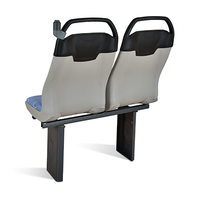 Asiento Doble Metálico de Primera Calidad para Autobús, Accesorio para Vehículo de Transporte, Modelo GS132(kumasli)-11 de Tamaño Estándar, Sin Tapicería