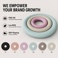 Haltères en silicone esthétiques pour yoga et pilates, entraînement des bras, logo personnalisé, toucher doux, poids de fitness pour les mains, vente en gros, légers