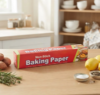 Papier sulfurisé non blanchi résistant à la chaleur, directement de l'usine, enduit de silicone, antiadhésif et résistant à la graisse pour pain/gâteau/biscuits