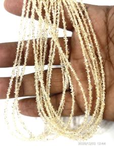 Cuentas de Cuarzo Herkimer con Recubrimiento de Zafiro Amarillo Natural de Calidad AAA, Tamaño 2-3 mm - Product Image 3