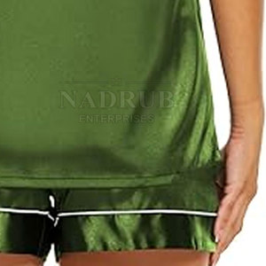 Pijama cómodo para mujer, conjunto de pantalones cortos para dormir con parte superior e inferior para descansar, ropa de dormir para mujer - Product Image 5