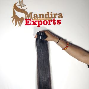 ผมต่อแบบอินเดียบริสุทธิ์ตรงธรรมชาติแบบ100% ปราศจากสารเคมีจากวิหารสีดำมีคลื่นตามธรรมชาติ - Product Image 2