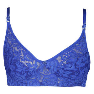 Women's Fancy Rose <b>Bra</b> - Blue - Product Image 1