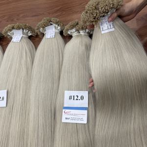 Extensiones de cabello liso de punta plana de queratina vietnamita de alta calidad 100% Premium teñido negro Thanh Hair Super doble extremos dibujados - Product Image 3