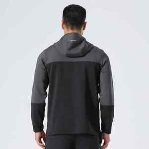 เสื้อแจ็คเก็ตออกกำลังกายมีฮู้ดสำหรับผู้ชาย ระบายอากาศได้ดี น้ำหนักเบา เหมาะสำหรับการฝึกซ้อมในยิม กิจกรรมสันทนาการ กีฬา ฟิตเนส ฤดูหนาว กันลม ด้านหน้าเรียบ สีพื้น ไซส์ XS - Product Image 2