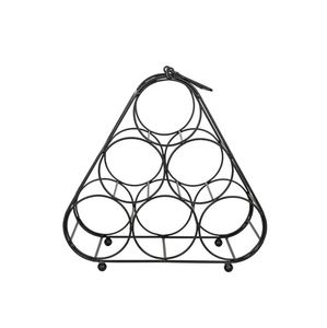 Black wine bottle storage rack holder wholesale for <b>kitchen</b> home decoration dining <b>table</b> champagne wine display rack holder bar - Product Image 4