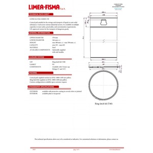 Cubo cónico de acero personalizable de la mejor calidad, diámetro 378 mm, con tapa extraíble y capacidad total de 31 a 70 litros. - Product Image 2