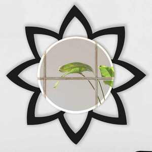 กระจกติดผนังโลหะแบบทันสมัยดีไซน์ดอกไม้ทำมือกระจกกาวคุณภาพสูงสำหรับงานแต่งงาน - Product Image 2