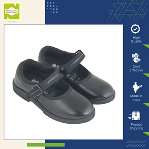 Gran oferta, zapatos de uniforme escolar con cojín de aire y correa de cuero ligero para niñas disponibles en color blanco y negro para compradores a granel - Product Image 2