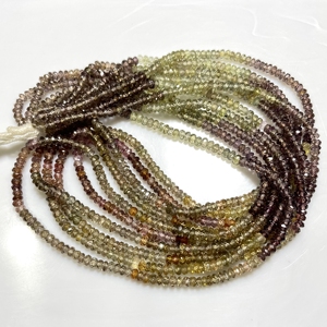 Perles en forme de rondelle à facettes en spinelle multicolore naturelle Perles de spinelle en gros pour bijoux - Product Image 1