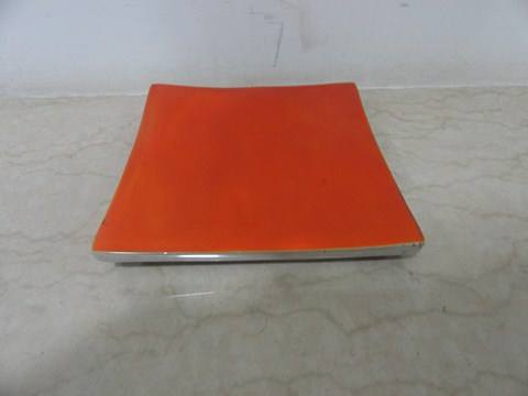 Orange Platter Square 10 Inch