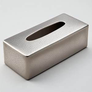 Boîte à mouchoirs multifonctionnelle industrielle moderne, construction métallique durable faite à la main, couleur et taille personnalisables pour les intérieurs tendance - Product Image 3