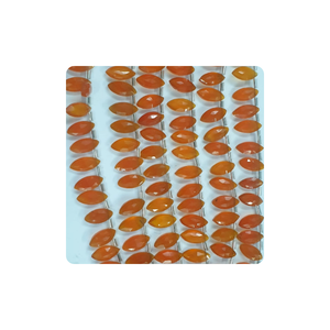 Premium Quality 7x14mm <b>Red</b> Carnelian Faceted Marquise Shape Stone <b>Beads</b> 8'' Approx. for Jewelry Making Wholesale - Product Image 5