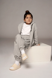 Custom Adult Unisex Two-Piece Winter <b>Hooded</b> Casual Zip-Up <b>Jacket</b> & Jogger Pants Soft <b>Fleece</b> Tracksuit - Product Image 2