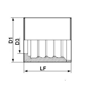 Boîtier de presse hydraulique Hansa Flex pelable/non pelable PHD PHN plaqué zinc-nickel avec raccord de tuyau générique - Product Image 4