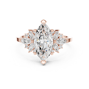 Bijoux à bord d'aiguille Bague solitaire en or 10 ct avec diamant de laboratoire - Product Image 6