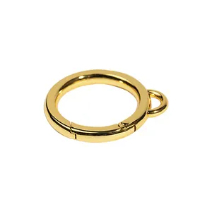 Gold Tone Öffnung Flat O Ring Luxus Mode Handtasche Metall Hardware Benutzer definierte Marke Logo Farbe Stil Hot Sale Made in Korea