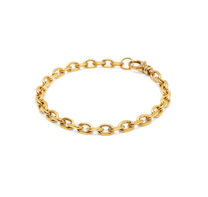 Bracelet de chaîne en or de personnalité de mode avec le charme rond cadeau élégant de bijoux Bracelets de charme à la mode - Product Image 2