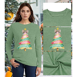 T-shirt en tricot à imprimé numérique pour femmes, couleurs tendance, tissu doux et confortable, style décontracté, mode moderne, haut élégant - Product Image 4