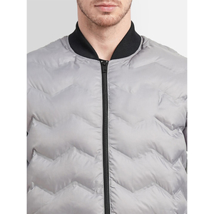 Abrigos de burbujas acolchados con estilo ondulado, cortavientos gris brillante, Parka Softshell personalizada de burbujas, chaqueta acolchada, chaquetas tácticas - Product Image 3