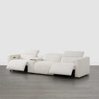 Canapé inclinable moderne de luxe Canapé sectionnel Mobilier de salon en tissu personnalisable avec cadre en métal