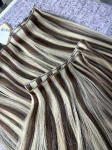 100% vierge Remy Extensions de cheveux naturel noir vietnamien russe non transformé cheveux humains tissage génie Machine Double trame brute - Product Image 5