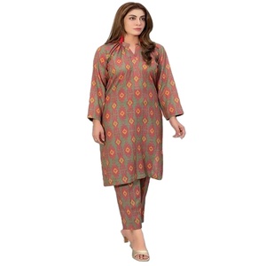 Vente chaude femmes décontracté Khaddar 2 pièces costumes Tawakkal marque coton coutures personnalisées disponibles TAMARA marque personnalisable - Product Image 1