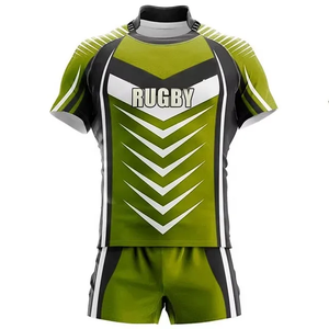 Conjunto de uniforme de rugby de poliéster de alta calidad personalizable, ropa deportiva transpirable con diseño único, incluye nombre de equipo personalizado - Product Image 2