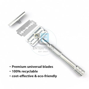 Maquinillas de Afeitar de Seguridad Reutilizables de Acero Inoxidable de Alta Calidad, Venta al por Mayor, Nuevo Diseño - Product Image 3