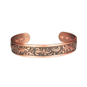 Bracelet manchette bohème tendance fait main en cuivre, design écologique, forme boule, pour anniversaires bouddhistes - Product Image 3