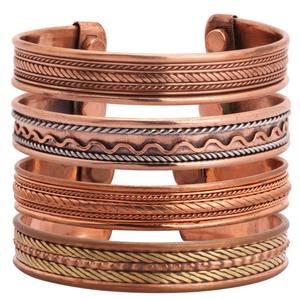 Elegant High Fashion <b>Bracelets</b> & Bangles Silver Plated Brass With Embossed Patterns Quality Jewelry - Product Image 4