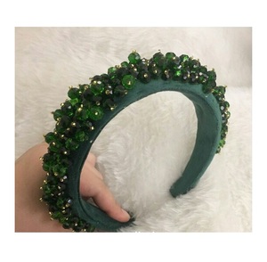 <b>Black</b> Colored <b>Headband</b> Eye Catching <b>Headband</b> With Seed Beads Woven Into Artistic Designs That Highlight Your Personal Style - Product Image 3