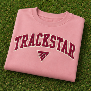 Sudadera de cuello redondo con letras bordadas en color rosa polvoriento para mujer, manga larga, estilo Trackstar, OEM, marca privada - Product Image 5