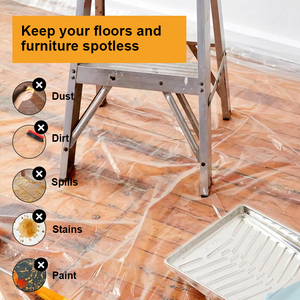 Bâche en plastique jetable ANTI pour la peinture et la protection des surfaces, bâche en plastique, toile de protection pour <span class=keywords><strong>peintre</strong></span> - Product Image 3