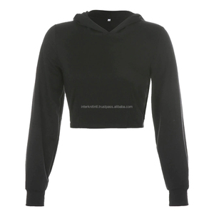 Women Regular Hoodie Sweatshirt Sexy Hollow Design <b>Back</b> Strap Hooded Short Sweatshirt Fashion Top Fleece Breathable Eco-Friendly - Product Image 4