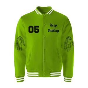 Veste d'hiver décontractée pour hommes avec patch brodé Letterman Varsity Style Leather Sleeves Varsity Vestes pour hommes - Product Image 1