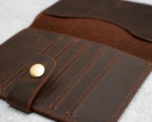 Porte-passeport en cuir personnalisé PTH-0010 en cuir véritable fait à la main avec impression par sublimation couverture vierge pour passeports - Product Image 6