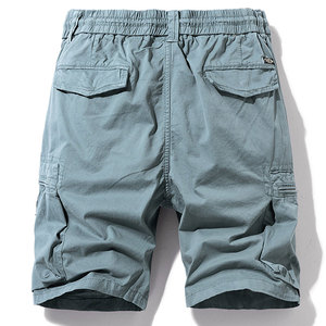 Vente en gros 2023 Nouvel Arrivage Short en toile personnalisable pour homme Style High Street 100% Coton Respirant Motif uni Été - Product Image 6