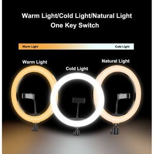 Anneau lumineux RVB 10 pouces Selfie avec 3 supports de téléphone Compatibilité universelle du téléphone pour le maquillage en direct - Product Image 5