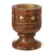 Décor de Ramadan de Luxe Brûleur de Bakhoor Artisanat en Bois et Métal Pot de l'Aïd Décor Festive du Ramadan Brûleur de Bakhoor Bois Premium - Product Image 3