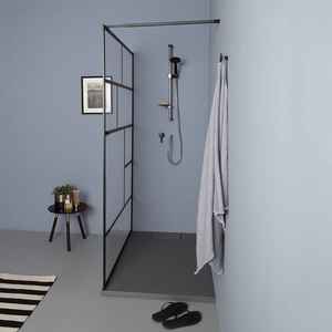 Mampara de Ducha Transparente de 110 cm con Marco Negro, Accesorios para Baño y Aseo - Product Image 4