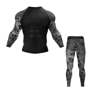 Ensemble Rashguard et Short de MMA Imprimé par Sublimation Personnalisé Respirant Antibactérien Séchage Rapide Vêtements d'Entraînement d'Arts Martiaux Mixtes - Product Image 3
