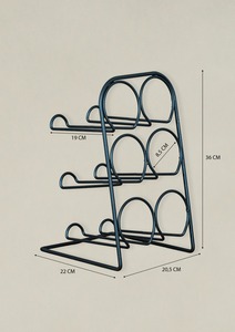 6 Bottle Wine Rack, Metal Wine Rack, Wine Bottle Holder, Countertop Wine Rack, <b>Freestanding</b> Wine Holder, Modern Wine Storage, De - Product Image 5