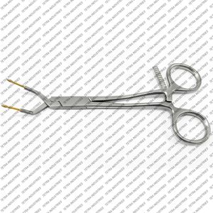 Pinza Manual Keramo Grip de 14.5 cm, TC, Curva para Raíz, Soporte para Corona, Acero Inoxidable, Insertos de Diamante para Sujeción, CE - Product Image 6
