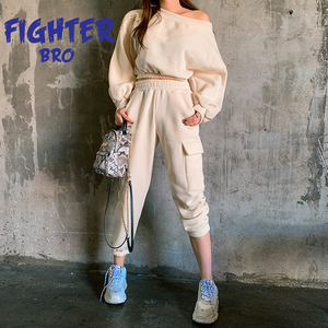Ropa de algodón con cremallera Sudadera con capucha conjunto liso de algodón jogging traje deportivo de mujer Conjunto de sudadera de algodón ropa atlética - Product Image 6