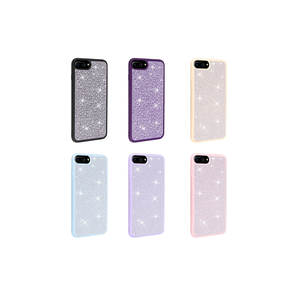 Elegante Funda Trasera de Silicona Serie HRMN con Diseño de Diamantes de Imitación Brillantes para iPhone 8 Plus - Blanca - Product Image 3