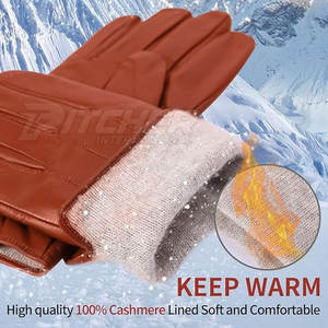 Guantes de Pantalla Táctil de Cuero Ecológicos de Alta Calidad con Logotipo Personalizado de Marca Privada, Transpirables para Invierno y Actividades al Aire Libre - Product Image 4