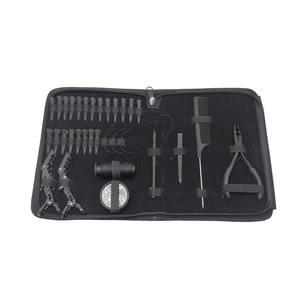 Hair Extension Tools Kit Flat Shape Hair Extension <b>Plier</b> Private Label Hair Sectioning Clips High Quality Stainless Steel 10 <b>Set</b> - Product Image 1