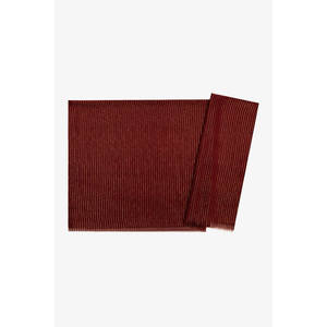 Bufanda de Seda Satén Color Borgoña - Diseño Rectangular a Rayas de Longitud Media-Larga para Primavera, Verano y Otoño - Product Image 1